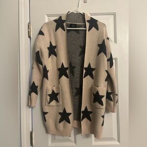 Vici Cream and Black Star Cardigan